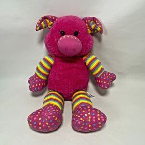 Build A Bear Giggly Piggly Pink Pig Rainbow Plush‎ 2009 HTF Stuffed Rainbow BAB